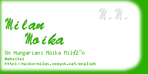 milan moika business card